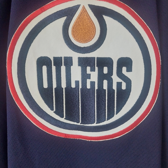 CCM Oilers Jersey, Official Licensed NHL Center Ice, Blank Back, Size XL - Picture 5 of 14